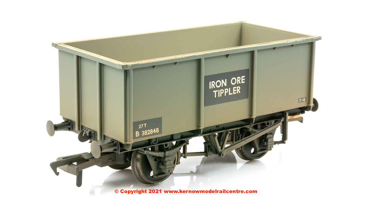 37-275G Bachmann BR 27T Steel Tippler BR Grey (Early) 'Iron Ore' - Weathered - Era 4.